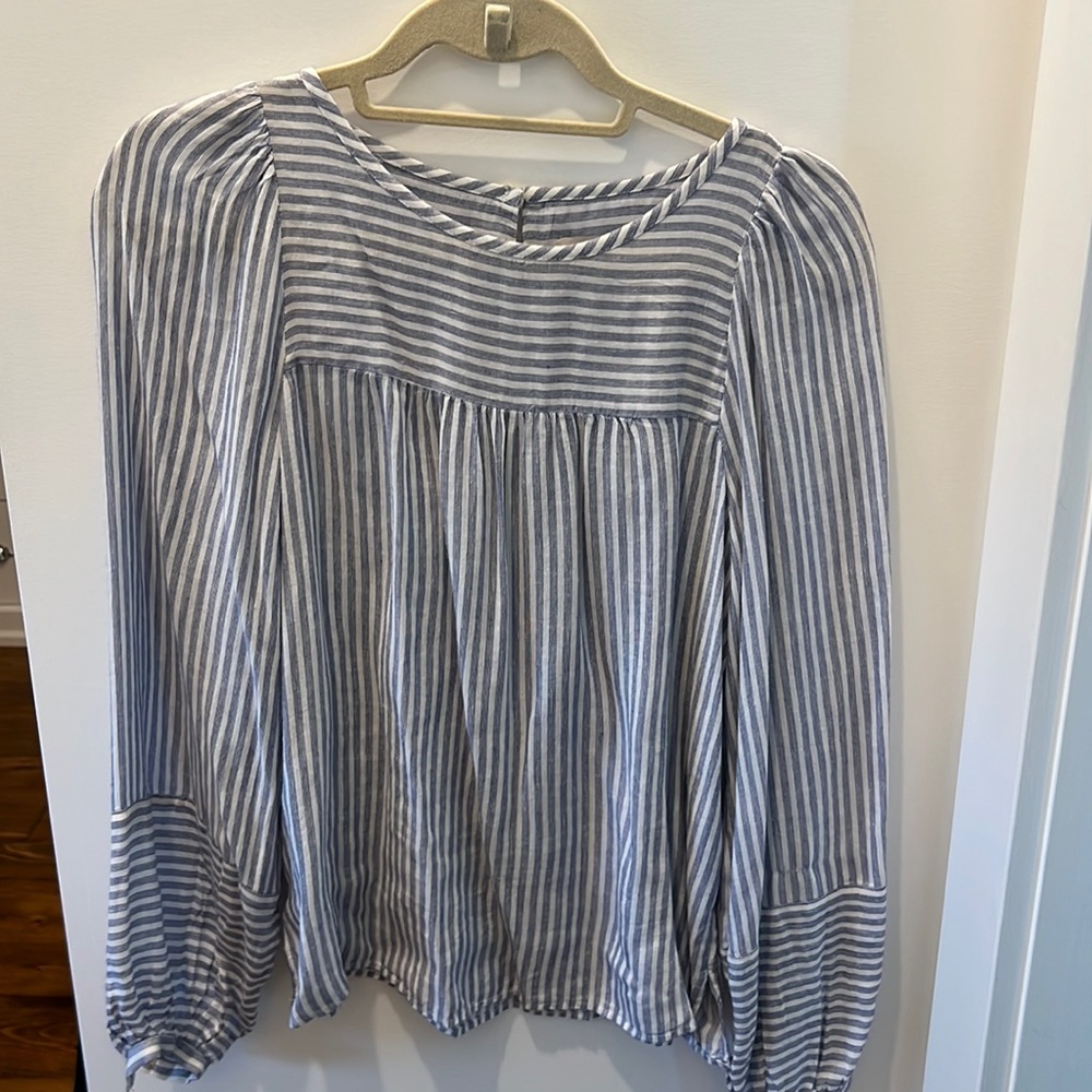Loft striped long sleeve blouse. Size XS. BNWT.